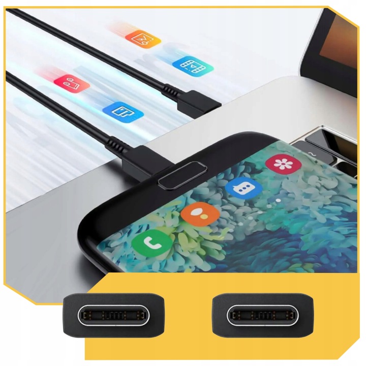 PRZEWÓD SAMSUNG 2X USB-C KABEL 1M SZYBKIE ŁADOWANIE SUPER FAST CHARGE 5A Marka Samsung